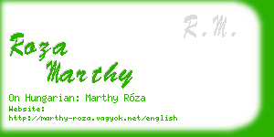roza marthy business card