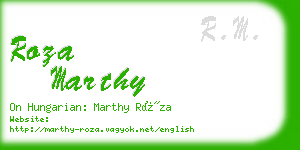 roza marthy business card